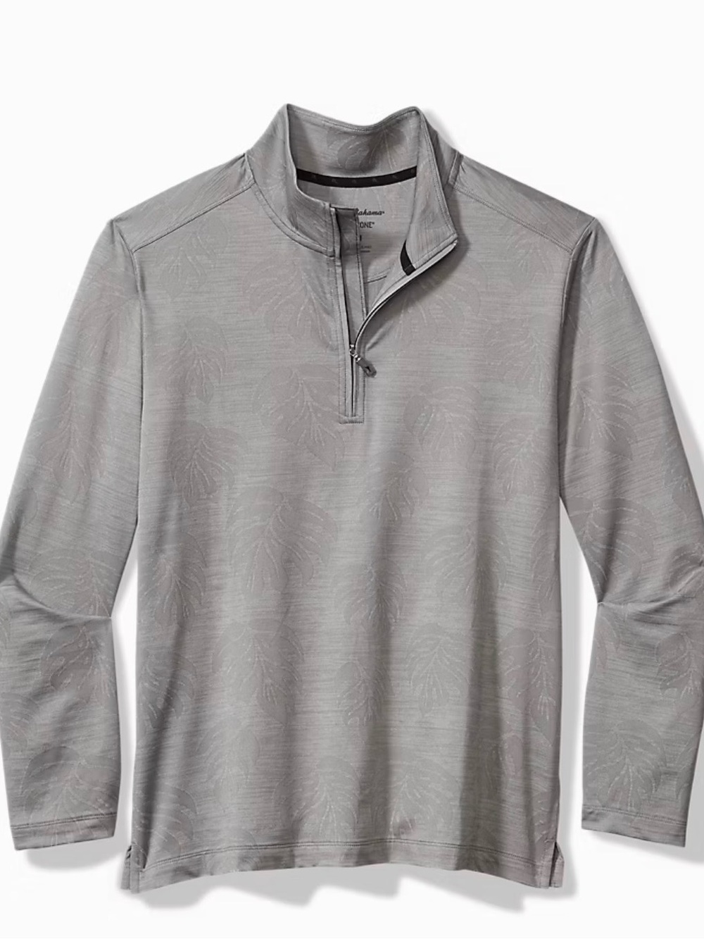 Tommy Bahama IslandZone 1/4 Zip Pullover Mens Big & Tall 4XLB Gray Monsterra NEW